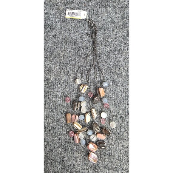 Lifestyle Studios Genuine Shell Multi-strand Necklace With Polished Bead Accents - Picture 1 of 6